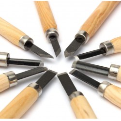 10 Outil de Gravure Gouges Artisanat Sculpture