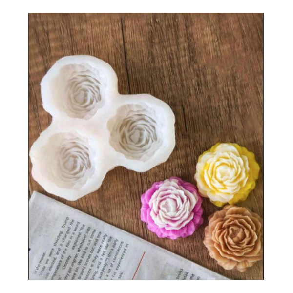Moule Silicone 3 Fleur de Rose