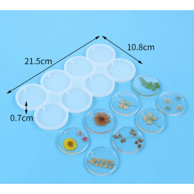 Moule en silicone rond pendentif
