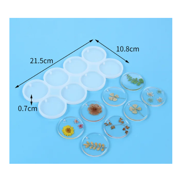 Moule en silicone rond pendentif