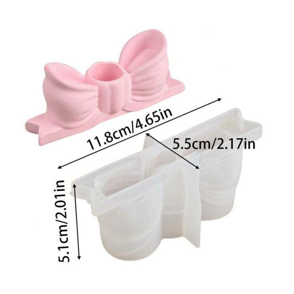Moule en silicone pour bougeoir avec nœud papillon