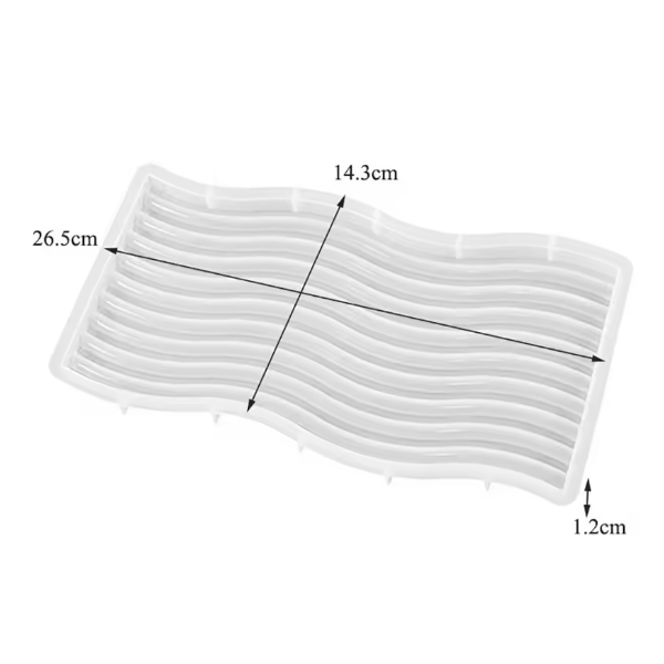 Moule  Silicone Plateau rectangulaire forme ondulé