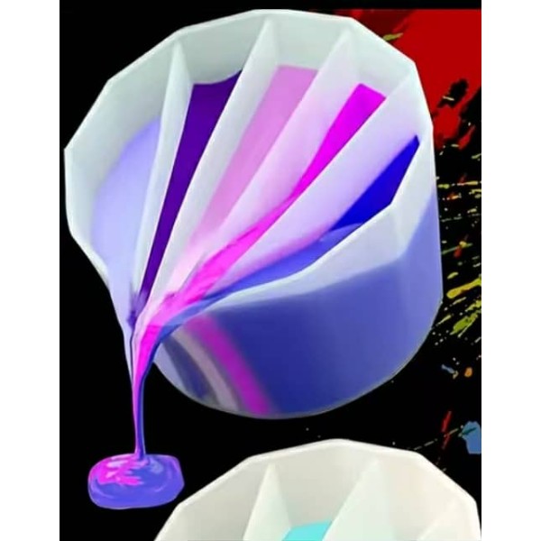 5 canaux  en silicone Pour verser des outils de peinture