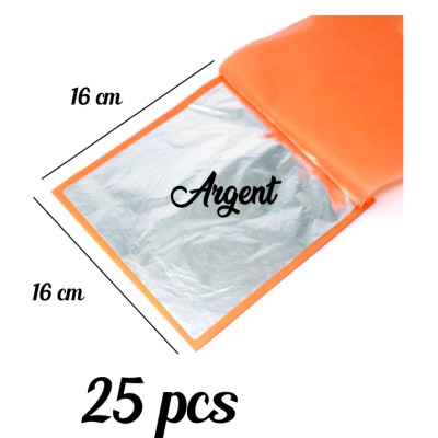 Feuille argent 25 pcs