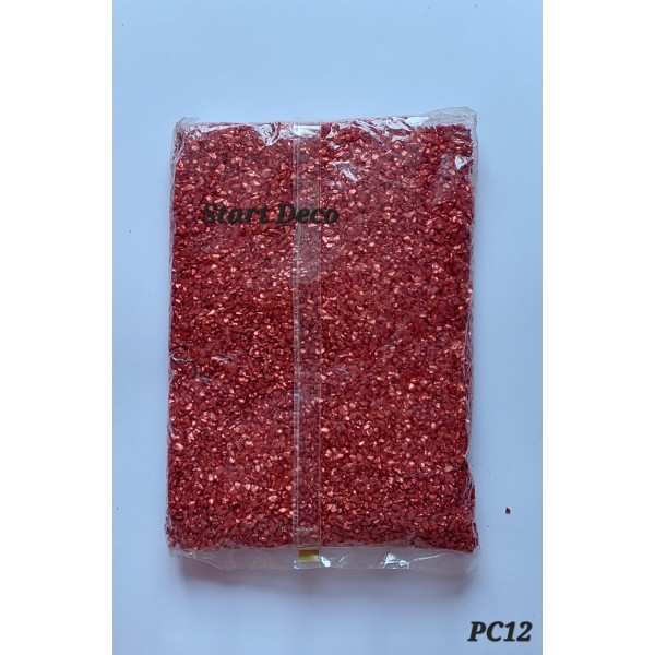 Rouge brique  450 gr Pierres concassées métalliques