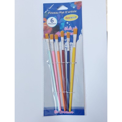 Séries de 6 pinceaux plats...