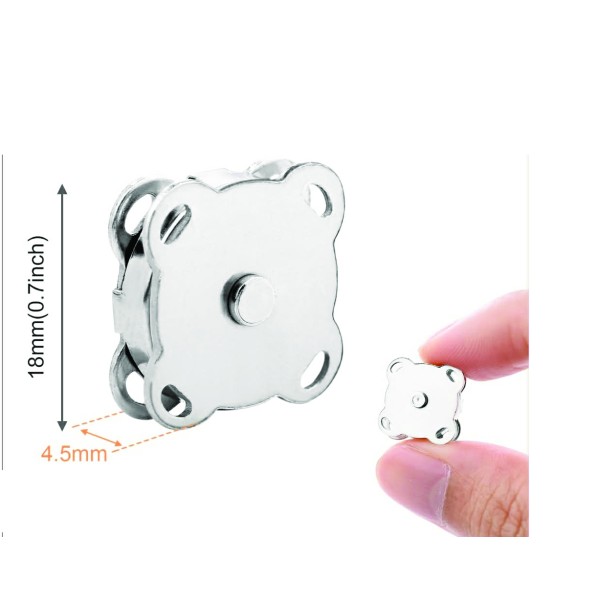 Fermoire magnétique argent    Métallique