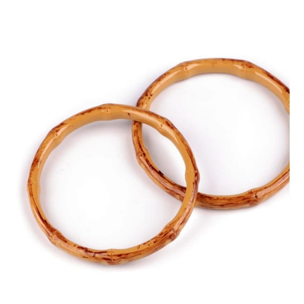 Poignée diamètre 13cm en plastique imitation bambou