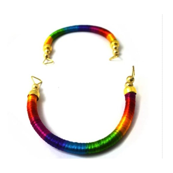 Lot de 2 poignées 9 cm multicolore