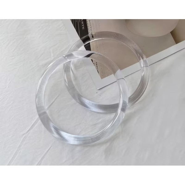 Lot de 2 poignées 11 cm transparentes en acrylique