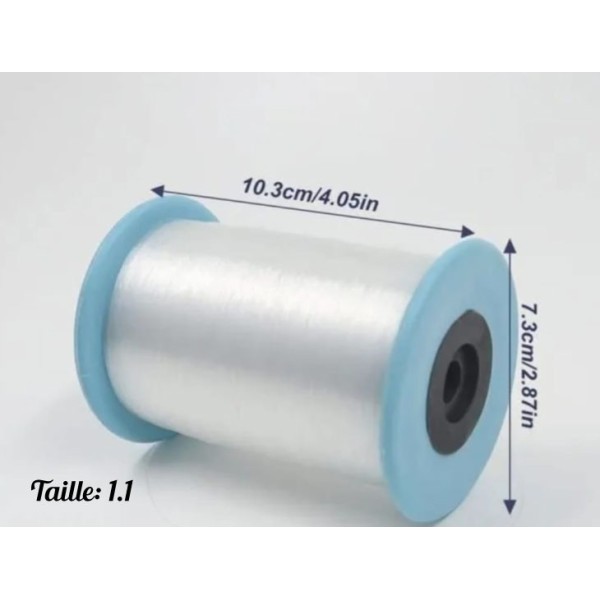Bobine fil  de nylon 0.1 transparent/invisible
