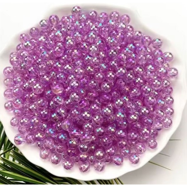 Perles violet changeant 8 MM Réf :PC07