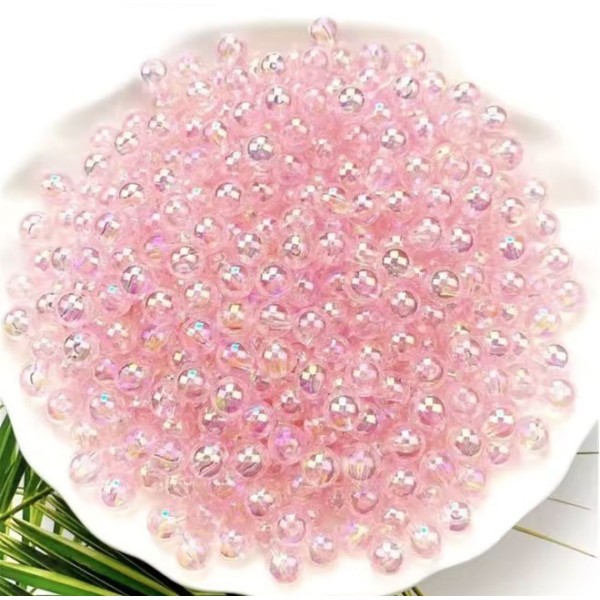 Perles  rose changeant  8 MM Réf :PC06