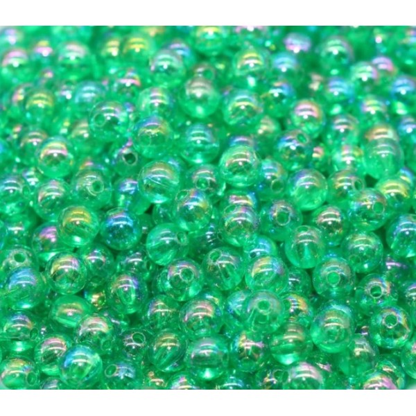 Perles vert clair changeant 8 MM Réf :PC05