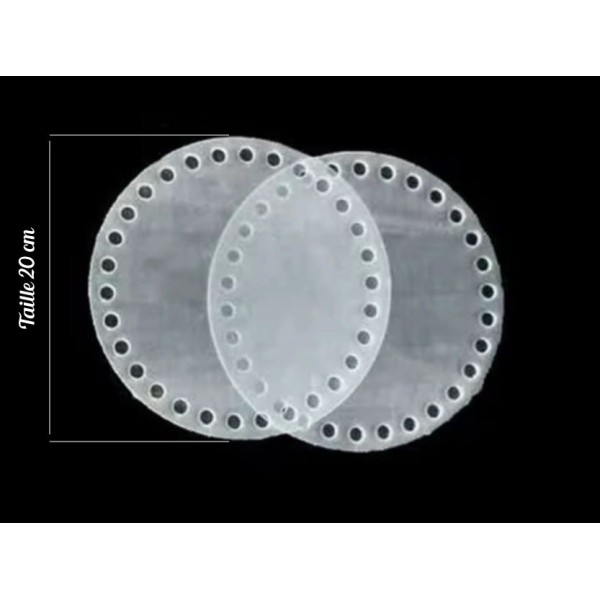 Lot de 2 Disques Plexi taille 20cm