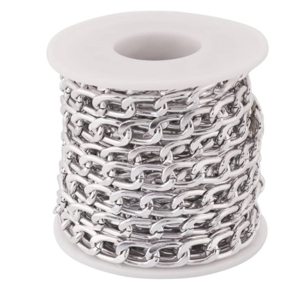 Chaînes 1m cubaine argent13.5/8mm