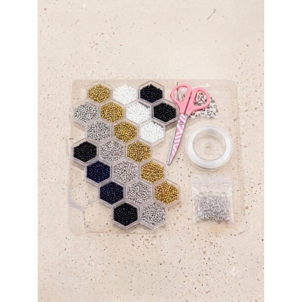 kit bijoux Perles fantaisies avec ciseau