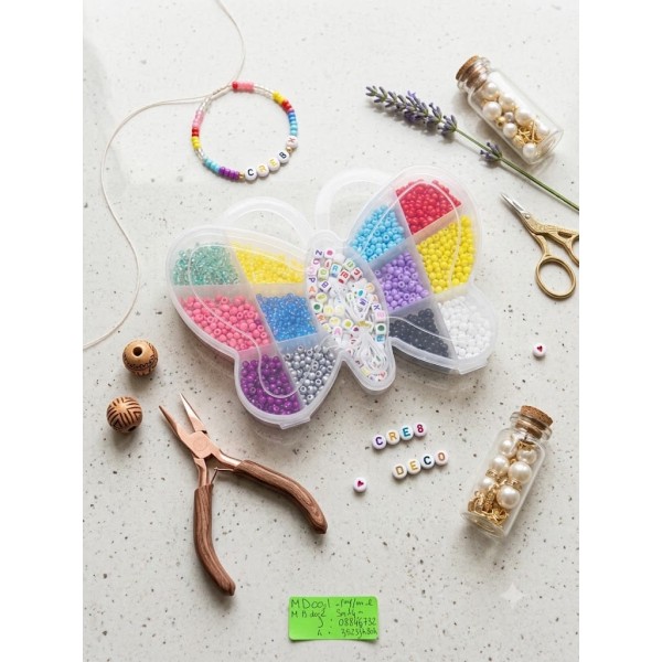 kit bijoux boite forme papillion M1