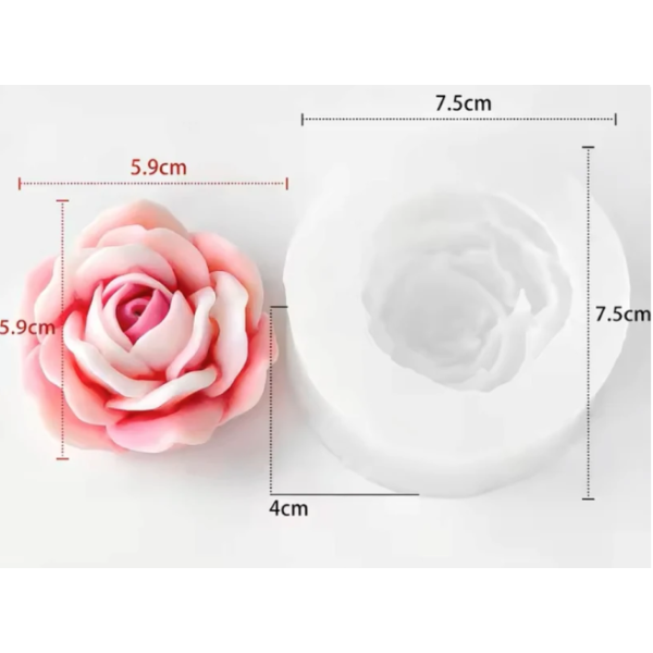 🌹 Moule en silicone – Fleur Rose