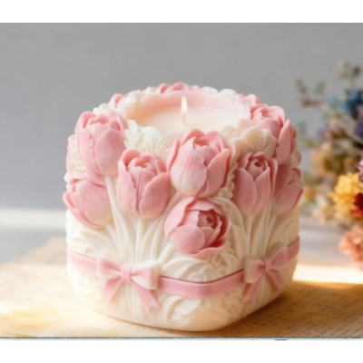 Bougie Panier de Tulipes...